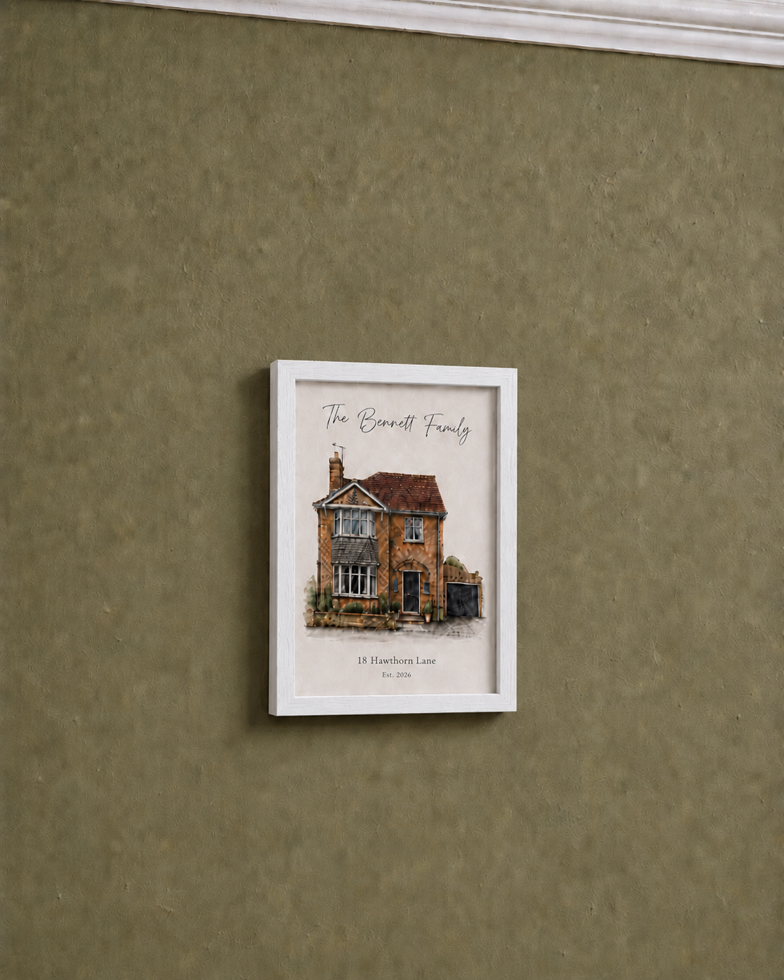 Custom Framed House Portrait