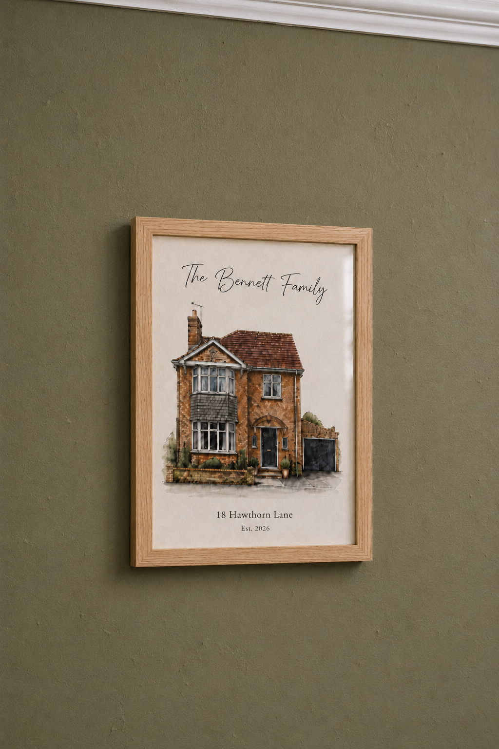 Custom Framed House Portrait
