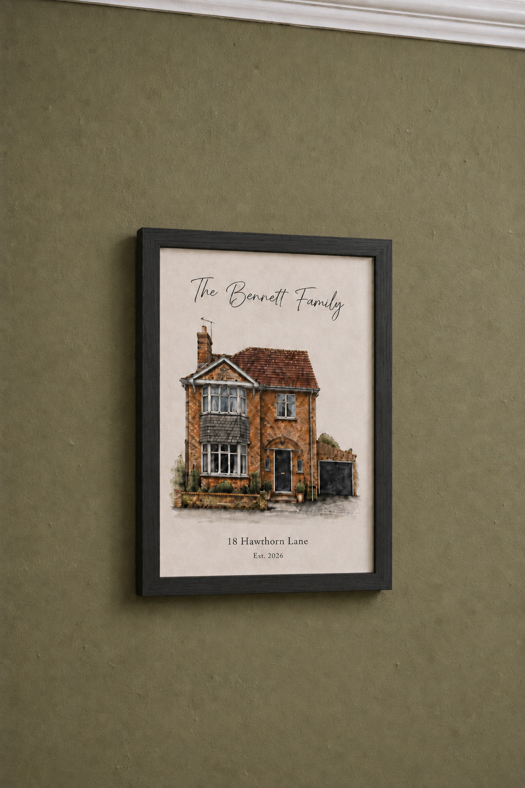 Custom Framed House Portrait