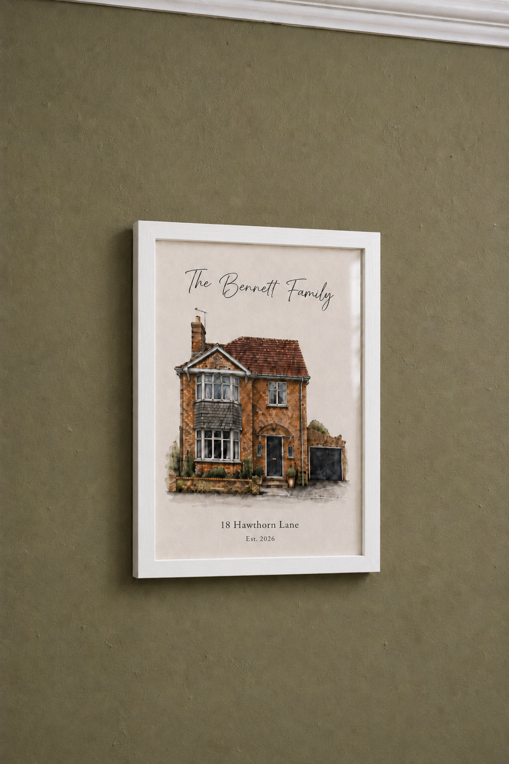 Custom Framed House Portrait