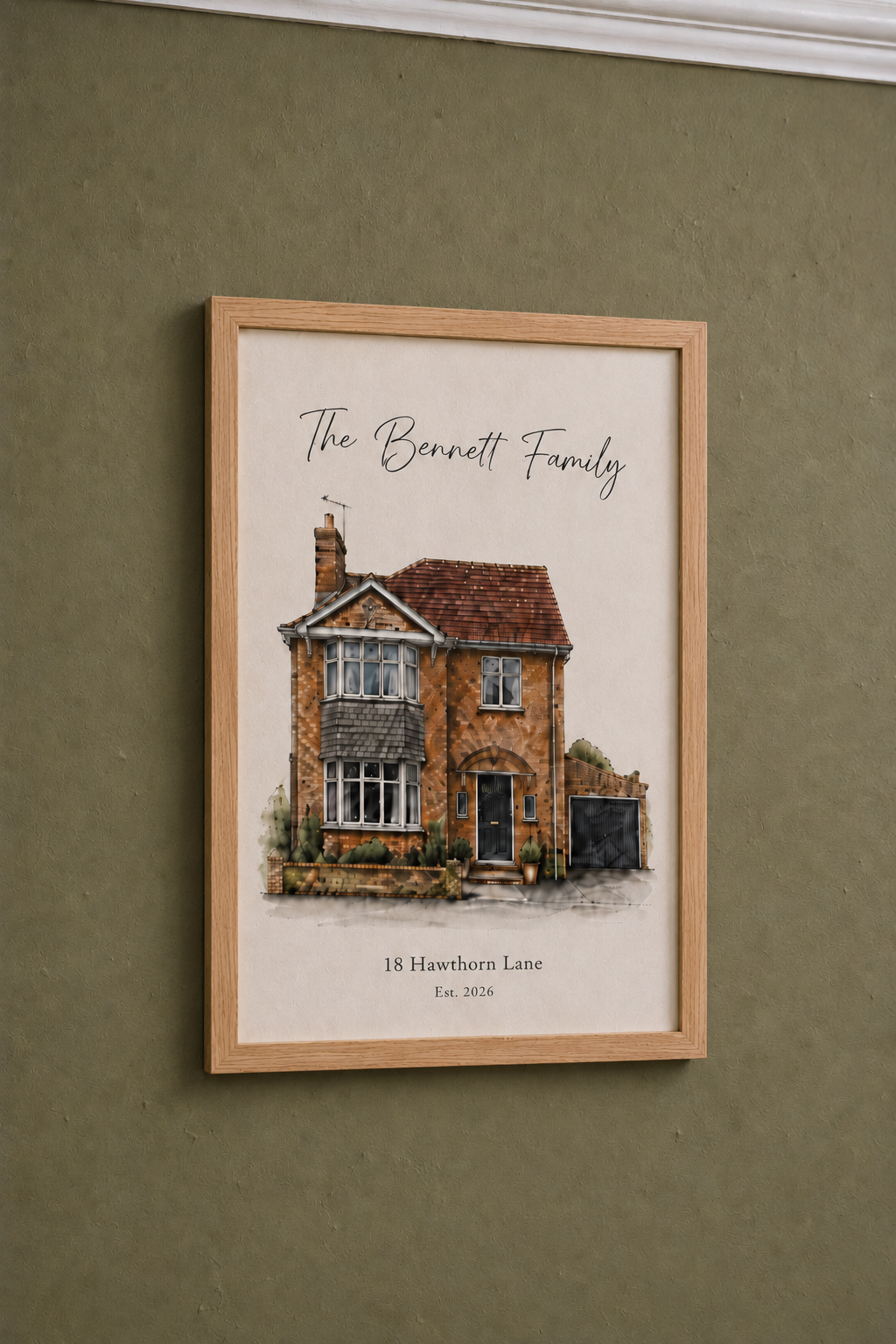 Custom Framed House Portrait