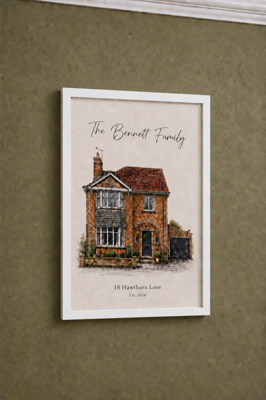 Custom Framed House Portrait