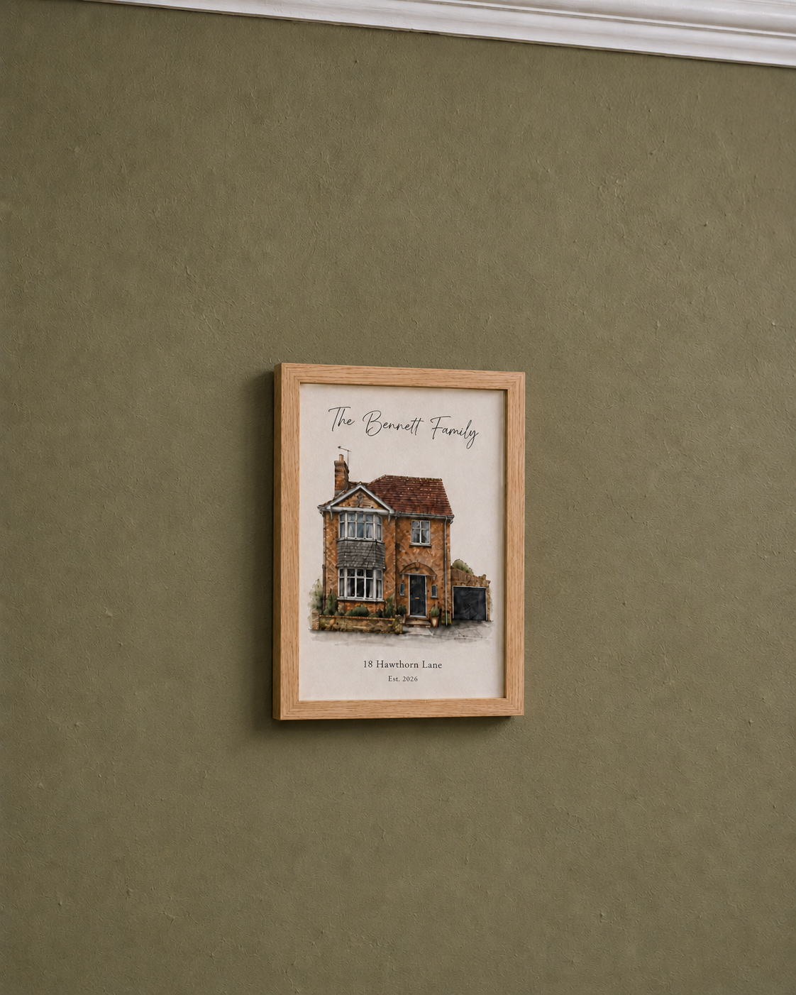 Custom Framed House Portrait