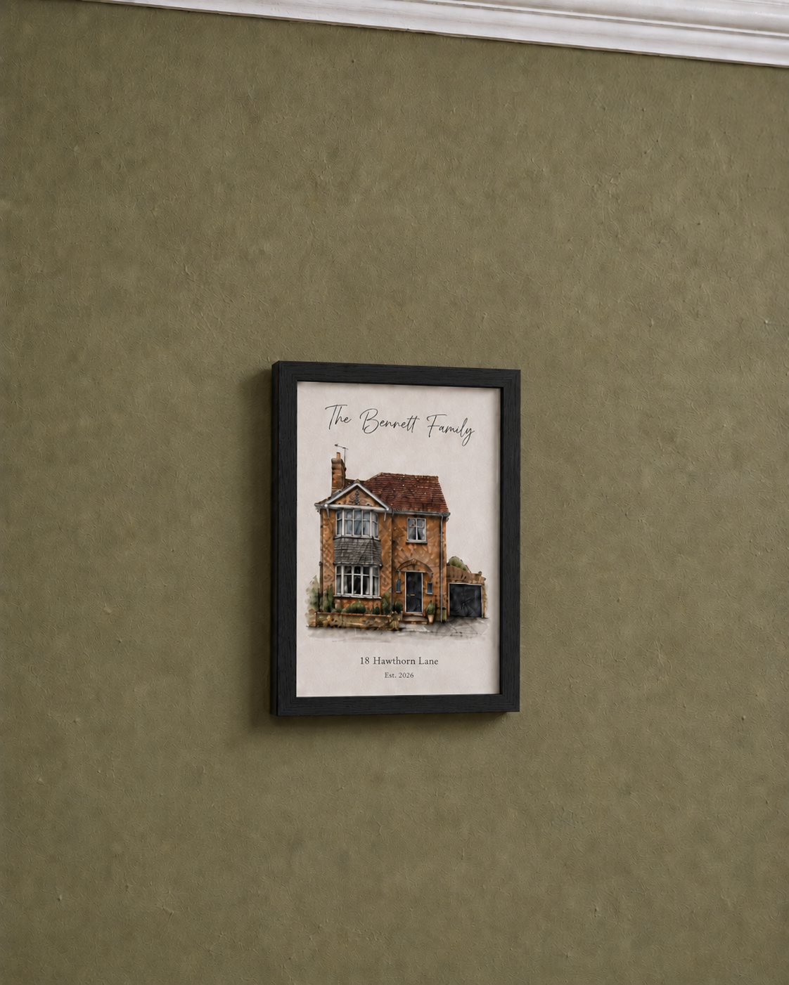 Custom Framed House Portrait